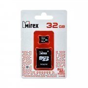 Карта памяти Mirex MicroSDHC 32GB Class 10 UHS-I + SD адаптер