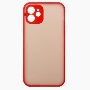 Чехол-накладка PC041 для Apple iPhone 12 (черно-красная) — 1