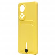 Чехол-накладка SC304 с картхолдером для Huawei Honor 50 (желтая) — 3
