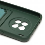 Чехол-накладка - SC304 с картхолдером для Huawei Honor 50 Lite (темно-зеленая) — 2