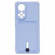 Чехол-накладка - SC304 с картхолдером для Huawei Honor 50 (светло-лиловая) — 1