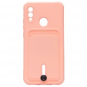 Чехол-накладка - SC304 с картхолдером для Huawei Honor 10 Lite (208686) (светло-розовая) — 1