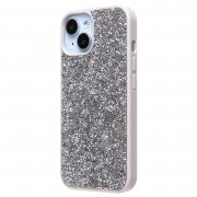 Чехол-накладка - PC071 POSH SHINE для Apple iPhone 15 россыпь кристаллов (226902) (серебристая) — 2