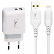 Сетевое зарядное устройство для Apple SKYDOLPHIN SC22EBL (USB - Lightning) (белый)