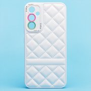 Чехол-накладка экокожа для Samsung Galaxy A34 (A346F) (белая) — 1
