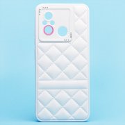 Чехол-накладка экокожа для Xiaomi Poco C55 (белая) — 1