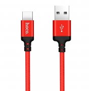 Кабель Hoco X14 (USB - Type C) 100см (черно-красный)