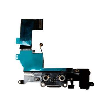 Шлейф для Apple iPhone 5S на разъем зарядки/разъем гарнитуры/микрофон (черный)