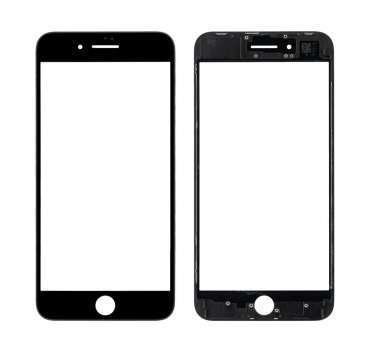 Стекло для Apple iPhone 8 Plus в сборе с рамкой (черное) — 1