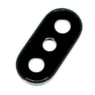 Стекло камеры в сборе с рамкой для Apple iPhone X (черное)