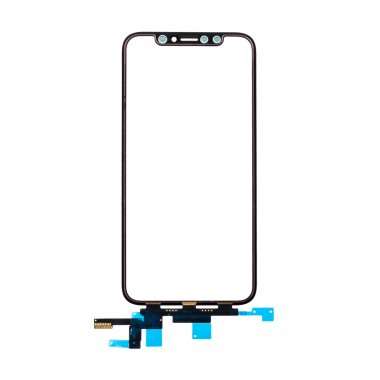 Стекло для Apple iPhone XS с пленкой OCA (черное) — 2