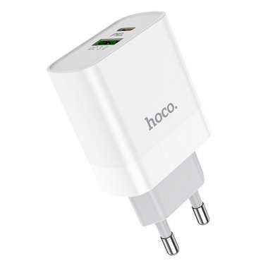 Сетевое зарядное устройство Hoco C80A USB/Type-C (белое) &mdash; 4