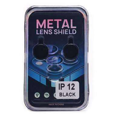 Защитное стекло камеры для Apple iPhone 12 (черное) &mdash; 2