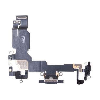 Шлейф для Apple iPhone 15 на разъем зарядки/микрофон (черный) &mdash; 2