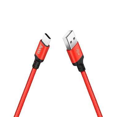 Кабель Hoco X14 (USB - Type C) 100см (черно-красный) — 5