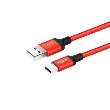 Кабель Hoco X14 (USB - Type C) 100см (черно-красный) — 4