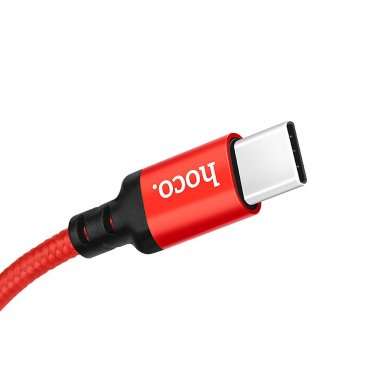 Кабель Hoco X14 (USB - Type C) 100см (черно-красный) — 3